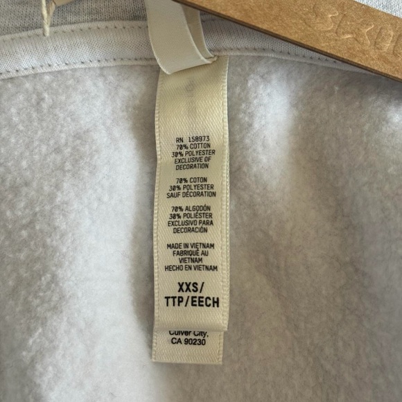 NWT Skims Cotton Fleece Classic Zip Up Hoodie w/ flaw XXS - Picture 7 of 7